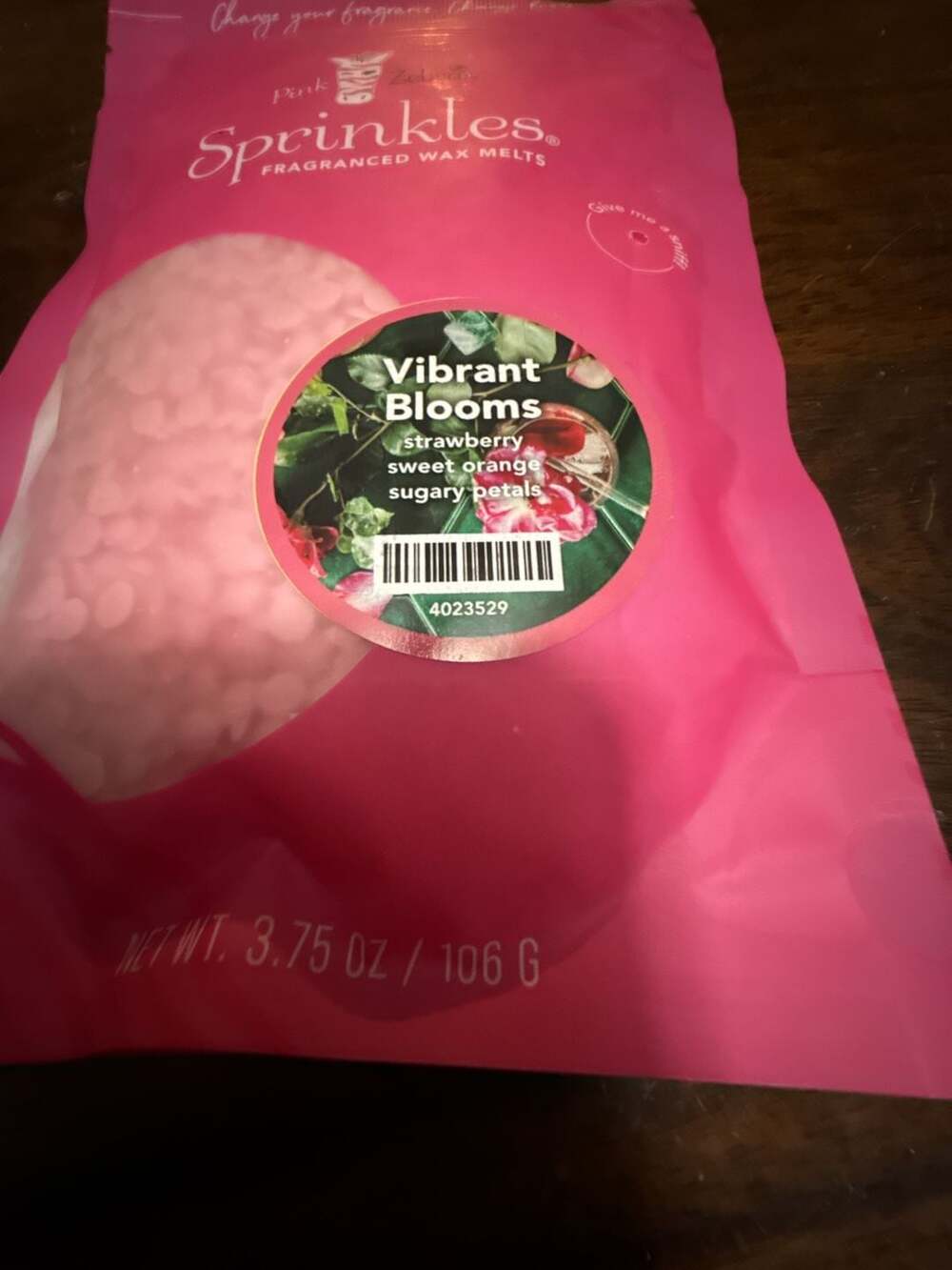 Pink Zebra Sprinkles Fragranced Wax Melts - Vibrant Blooms